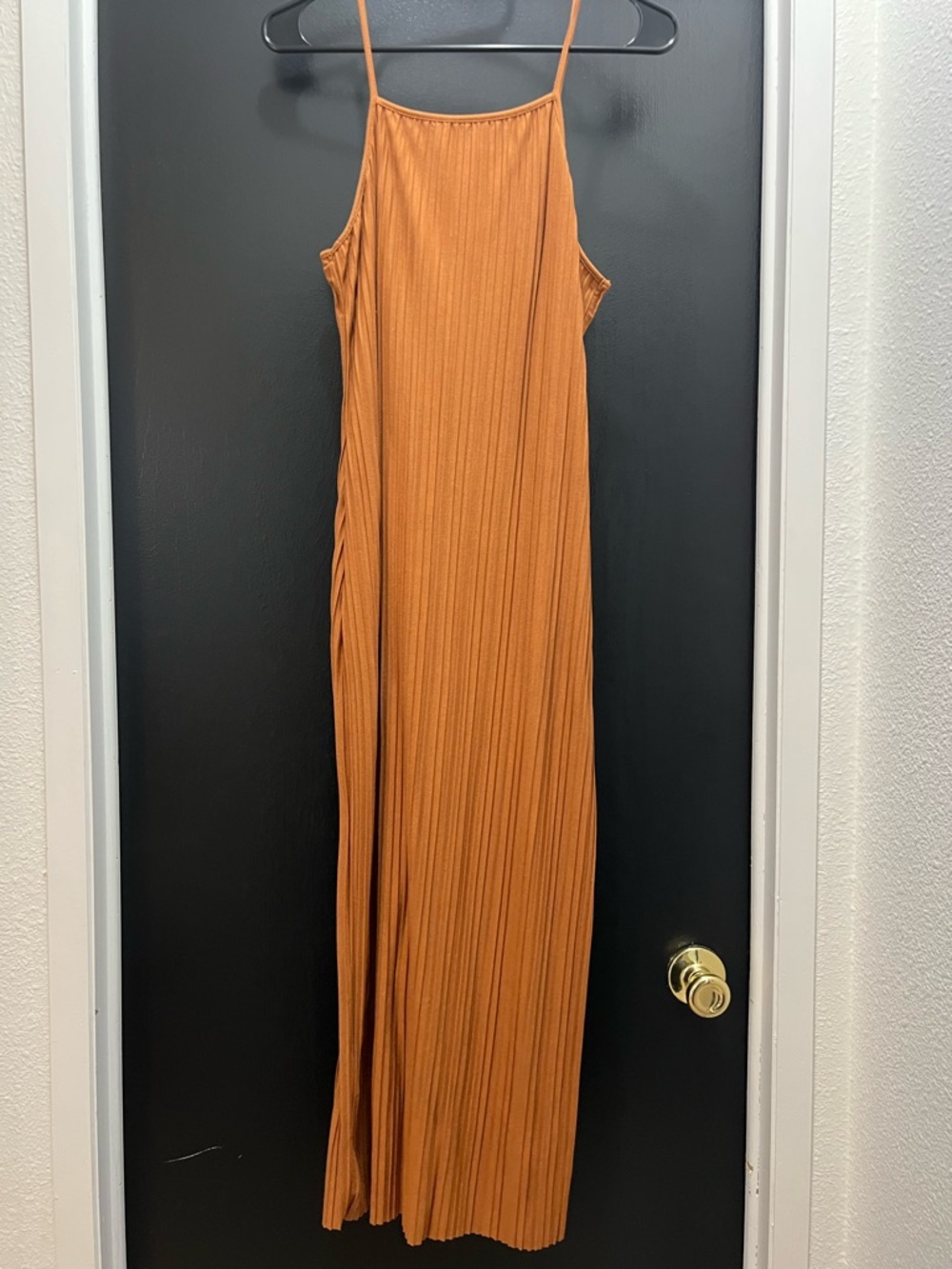 a new day Pleated Maxi Slip Dress - Burnt Orange